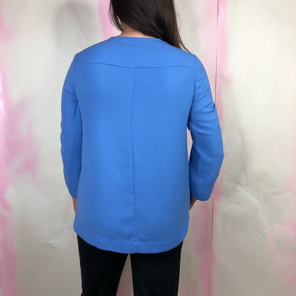 Nanette Lepore Button Down Drawstring Pockets Blou - Picture 5 of 8